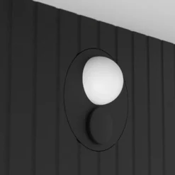LED-Solarwandlampe Frigento schwarz Höhe 15 cm, Sensor
