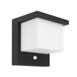 LED-Solarwandlampe Frigento schwarz Höhe 15 cm, Sensor