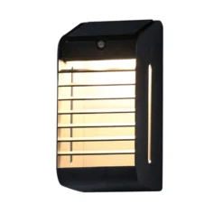 LED-Solarwandleuchte Corner mit Sensor, grau