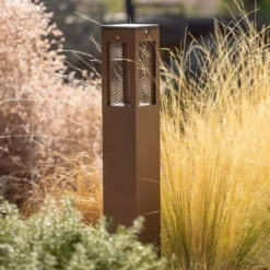 LED-Solar-Wegeleuchte Tradition Sensor Corten 90cm