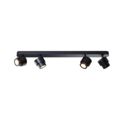 LED-Spot BRUSH, schwarz, 70 cm, 4-flg., Metall, dim, 2.700 K