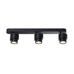 LED-Spot BRUSH, schwarz, 50 cm, 3-flg., Metall, dim, 2.700 K