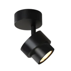 LED-Spot BRUSH, schwarz, Ø 7 cm, Metall, dimmbar, 2.700 K