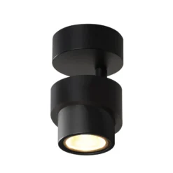 LED-Spot BRUSH, schwarz, Ø 7 cm, Metall, dimmbar, 2.700 K
