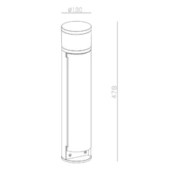 LED-Steckdosensäule mit zwei Steckdosen, IP44