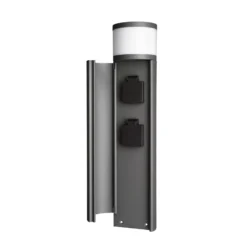 LED-Steckdosensäule mit zwei Steckdosen, IP44