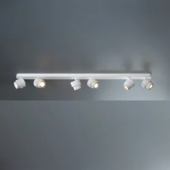 LED-Strahler BRUSH, weiß, 110 cm, 6-flg. Metall, dim 2.700 K