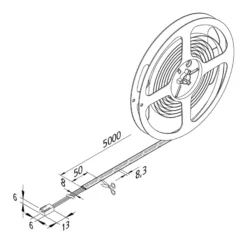 LED-Strip Basic-Tape S, IP54, 3.000K, Länge 500cm