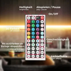 LED-Stripe Fly USB, Länge 5 m, RGBW, Fernbedienung