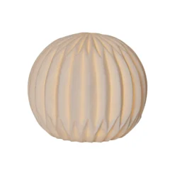 LED-Terrassenlampe Sandy, Ø 25,5 cm weiß Kunststoff Batterie