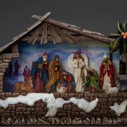 LED-Tischdeko Wasserlaterne Weihnachtskrippe