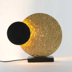 LED-Tischlampe INFINITY TAVOLO, schwarz/gold, 27 cm, Metall