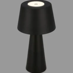 LED-Tischlampe Kihi mit aufladbarem Akku, schwarz