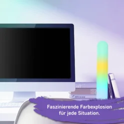 LED-Tischlampe LED Light Bar, 2er, schwarz, RGBW, Kunststoff