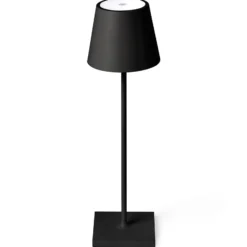 LED-Tischlampe Toc mit USB-Charger, IP54, schwarz
