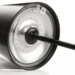 LED-Tischlampe Toc mit USB-Charger, IP54, schwarz