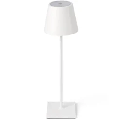 LED-Tischlampe Toc mit USB-Charger, IP54, weiß