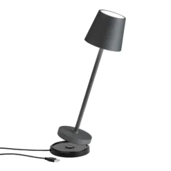 LED-Tischleuchte 5099, Akku IP54 dimmbar graphit