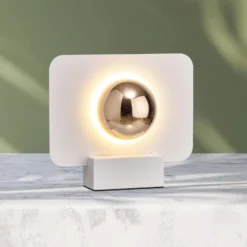 LED-Tischleuchte Alba, indirekte Lichtwirkung, weiß
