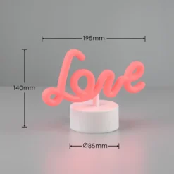 LED-Tischleuchte Amor, weiß, Kunststoff, Batterie, USB