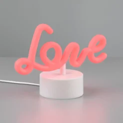LED-Tischleuchte Amor, weiß, Kunststoff, Batterie, USB
