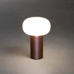 LED-Tischleuchte Antibes, IP54, Akku, RGBW, rost
