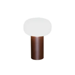 LED-Tischleuchte Antibes, IP54, Akku, RGBW, rost