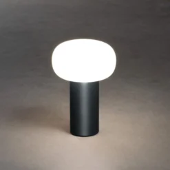 LED-Tischleuchte Antibes IP54, Akku, RGBW, schwarz