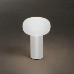 LED-Tischleuchte Antibes, IP54, Akku, RGBW, weiß
