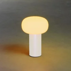 LED-Tischleuchte Antibes, IP54, Akku, RGBW, weiß