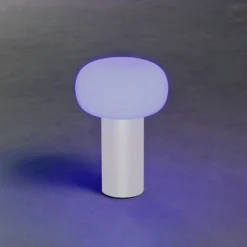 LED-Tischleuchte Antibes, IP54, Akku, RGBW, weiß
