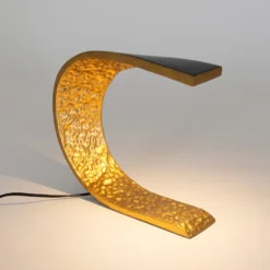 LED-Tischleuchte AUREONDA, schwarz/gold, Höhe 30 cm, Metall