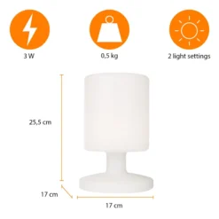 LED-Tischleuchte Ben für innen und außen, Akku