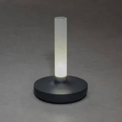 LED-Tischleuchte Biarritz, IP54, Akku, CCT, grau