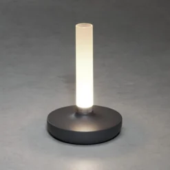 LED-Tischleuchte Biarritz, IP54, Akku, CCT, grau