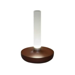 LED-Tischleuchte Biarritz IP54 Akku CCT rostbraun