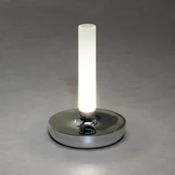 LED-Tischleuchte Biarritz IP54, Akku, CCT, silber