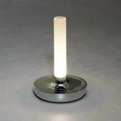 LED-Tischleuchte Biarritz IP54, Akku, CCT, silber