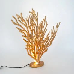 LED-Tischleuchte CORADORIA, goldfarben, Höhe 72 cm, Metall