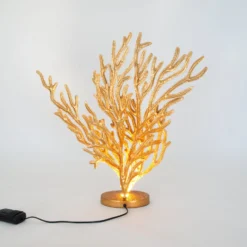 LED-Tischleuchte CORADORIA, goldfarben, Höhe 72 cm, Metall