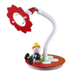 LED-Tischleuchte Feuerwehrmann Fred, rot-weiß