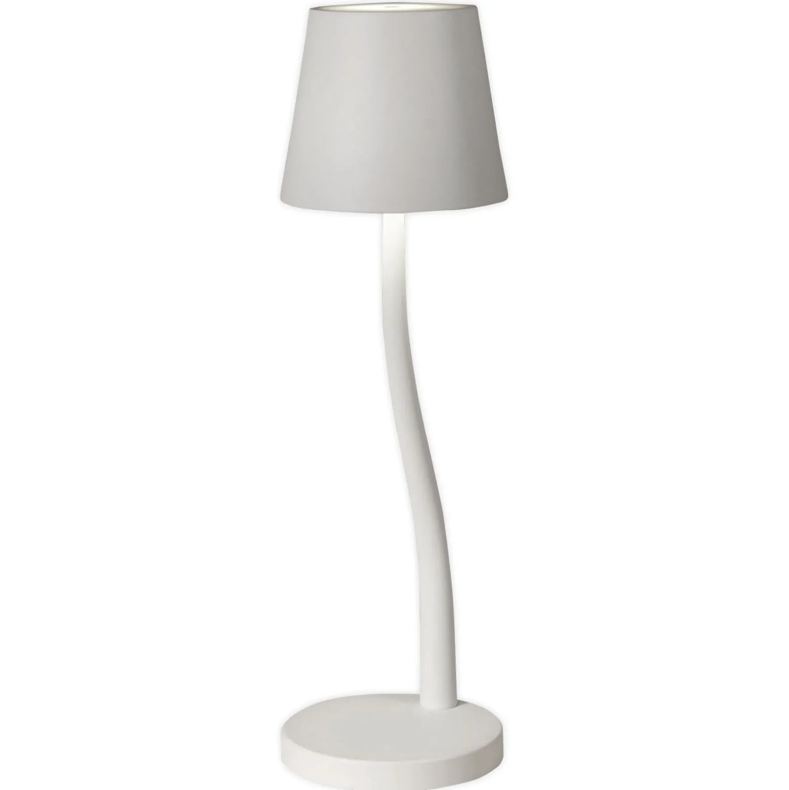 LED-Tischleuchte Judy, Akku, IP54, weiß