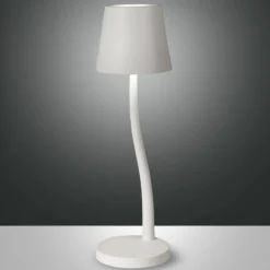 LED-Tischleuchte Judy, Akku, IP54, weiß
