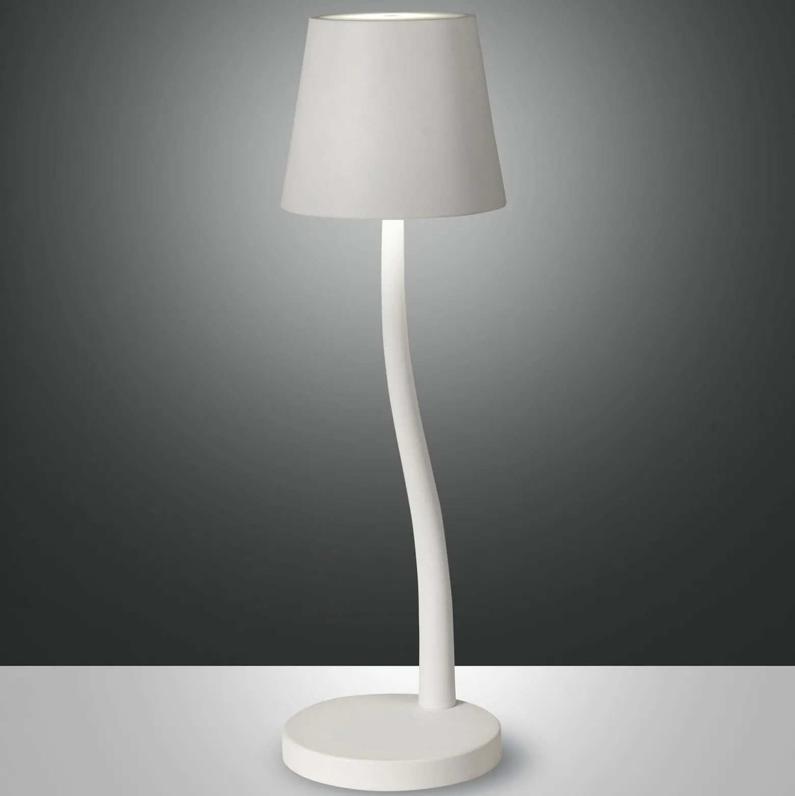 LED-Tischleuchte Judy, Akku, IP54, weiß
