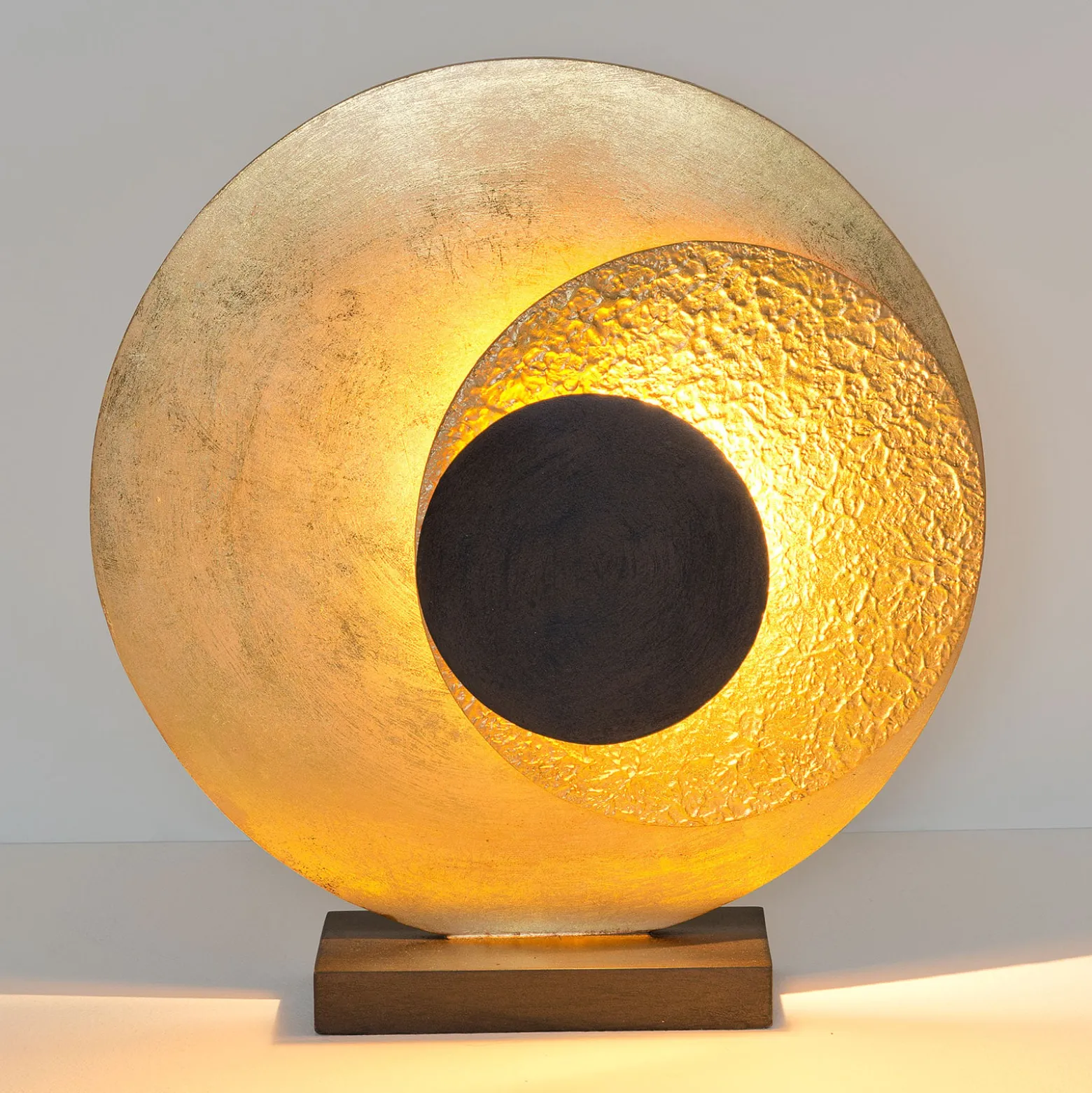 LED-Tischleuchte La Bocca, Höhe 43 cm, gold-braun