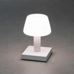 LED-Tischleuchte Monaco für außen Akku, weiß
