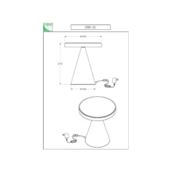 LED-Tischleuchte Neutra, Höhe 27 cm, schwarz, Touchdimmer