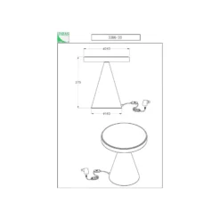 LED-Tischleuchte Neutra, Höhe 27 cm, weiß, Touchdimmer