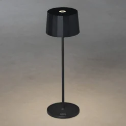 LED-Tischleuchte Positano für außen, schwarz