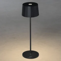 LED-Tischleuchte Positano für außen, schwarz